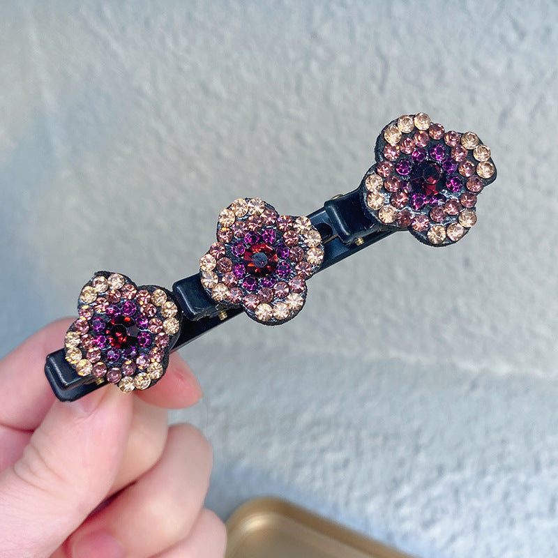 Stilig Hårklemme med Tre Blomster - Flotte Farger og Design
