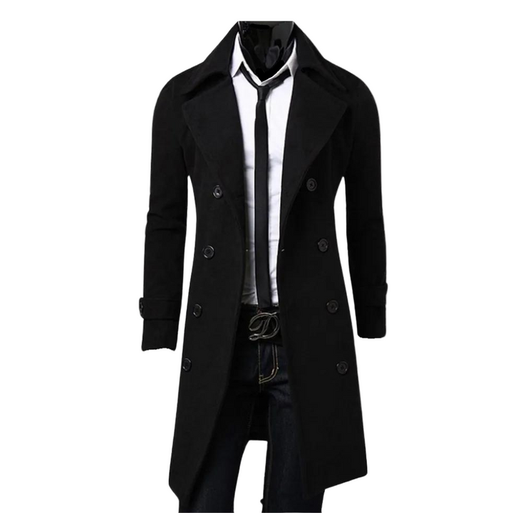 Herre Dobbeltradet Trenchcoat Stilren