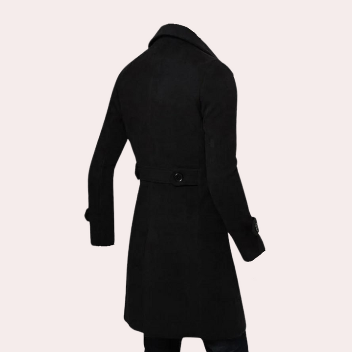 Herre Dobbeltradet Trenchcoat Stilren