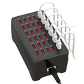 USB-ladestasjon med 30 porter for flere enheter