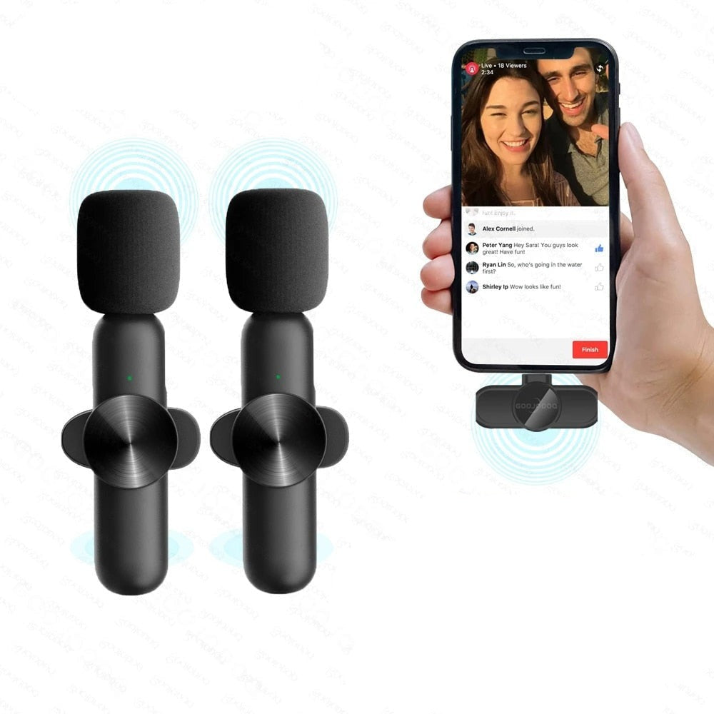 Trådløs Lavalier Mikrofon for Smarttelefoner