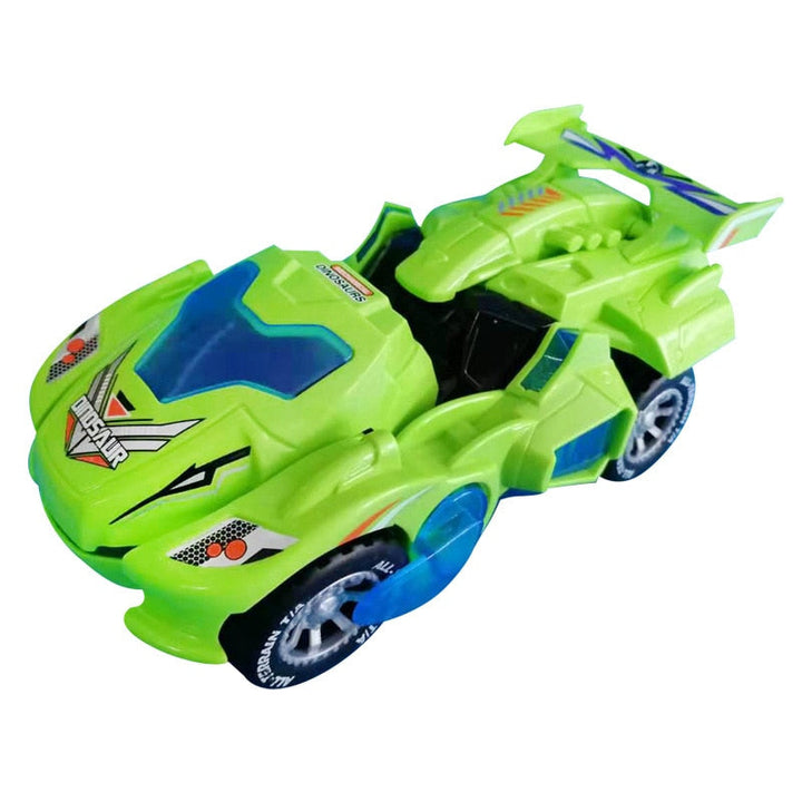 Transformerende Dinosaurbil med LED-lys for Barn