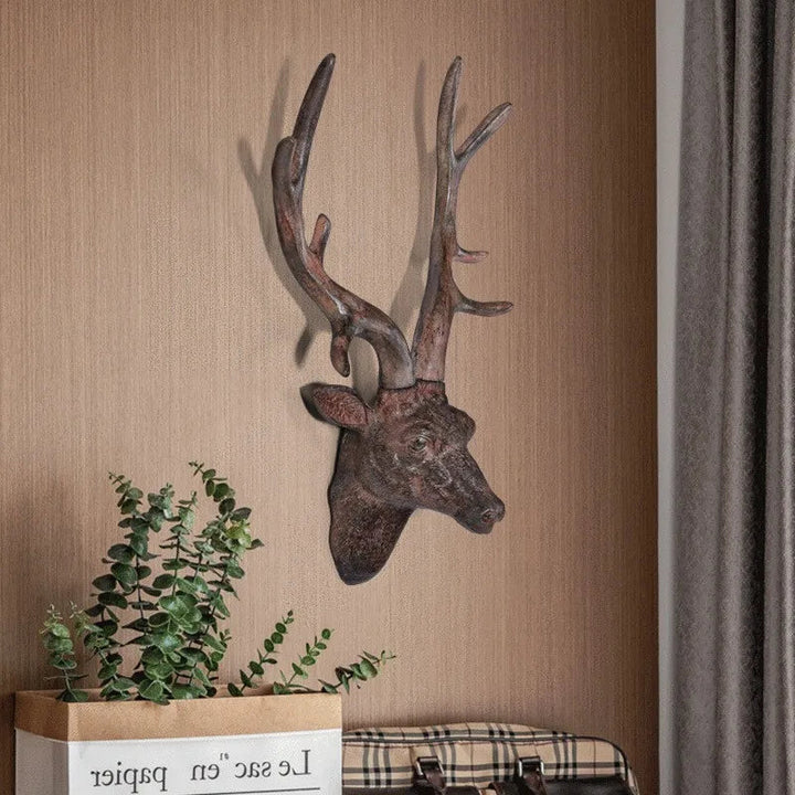 Unisex 3D Hjorthode Veggdekorasjon