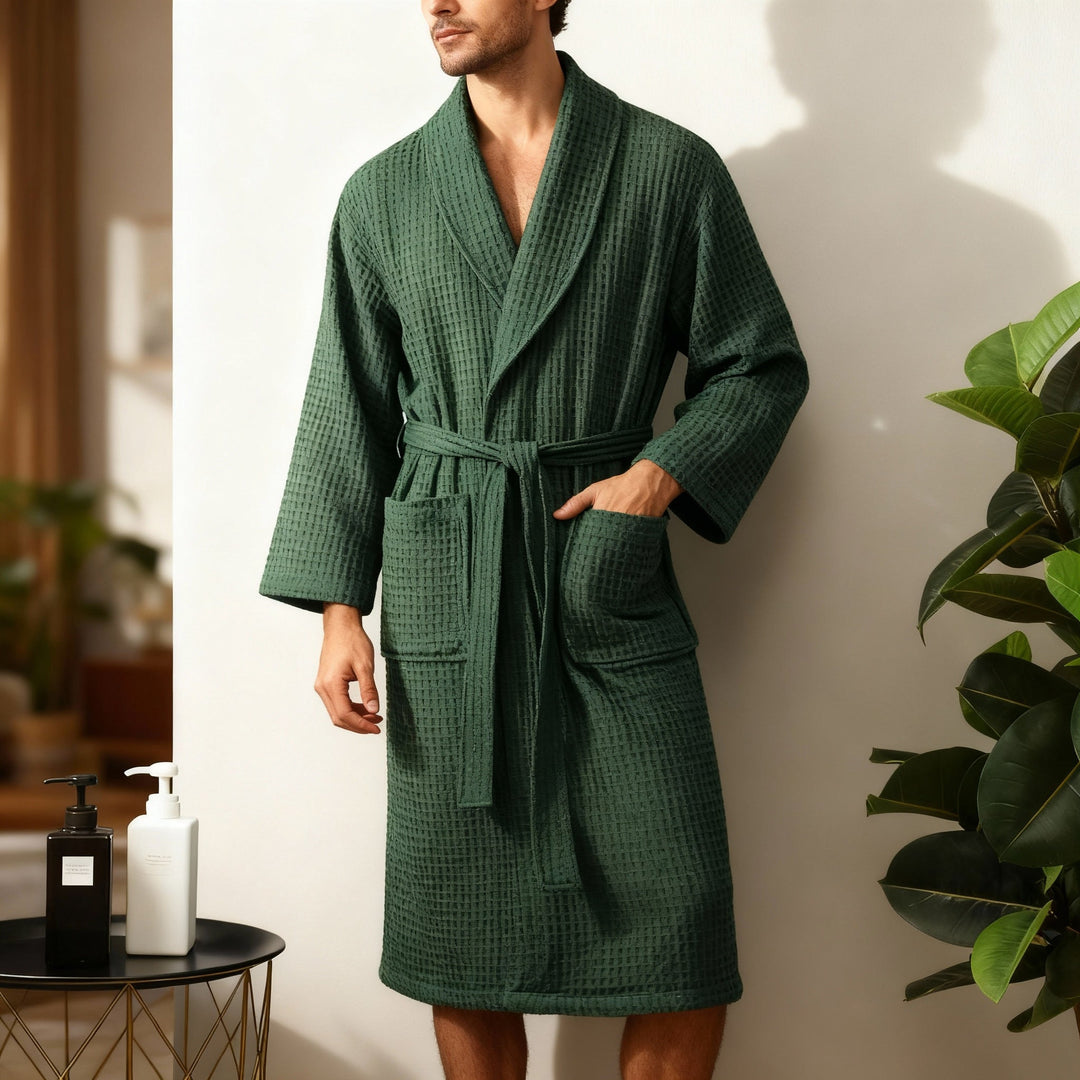 Unisex Badekåpe med Lommer i Klassisk Snitt