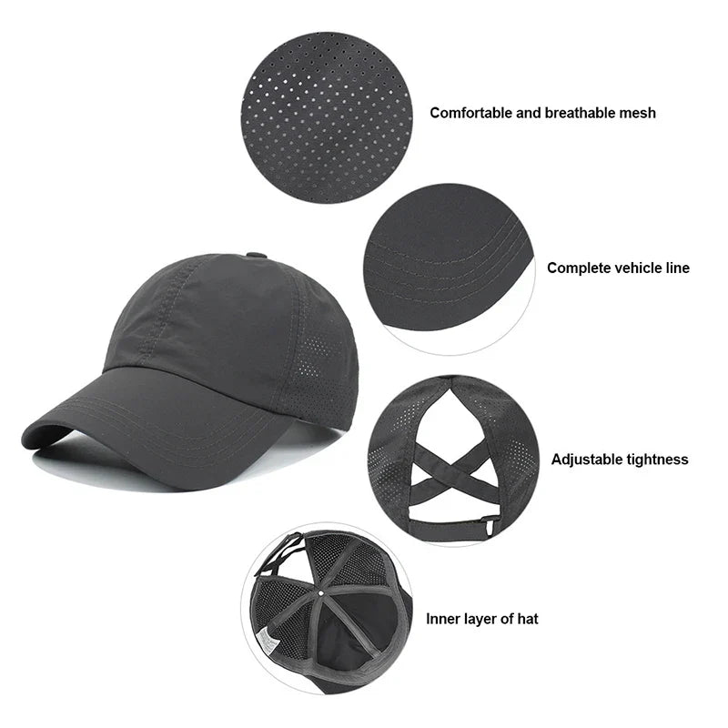 Unisex Baseballcaps med Justerbar Passform for Sport &amp; Fritid