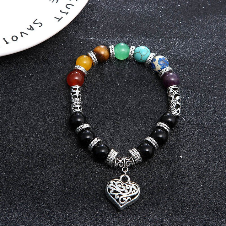 Unisex Chakra Steinarmbånd for Balanse og Energi