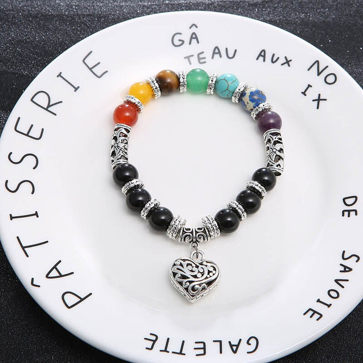Unisex Chakra Steinarmbånd for Balanse og Energi