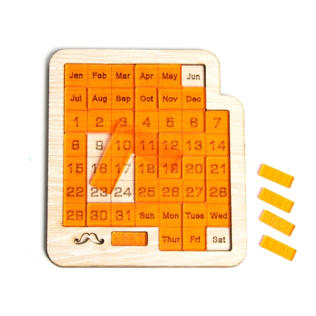 Unisex daglig kalender trepuslespill for hjernelek