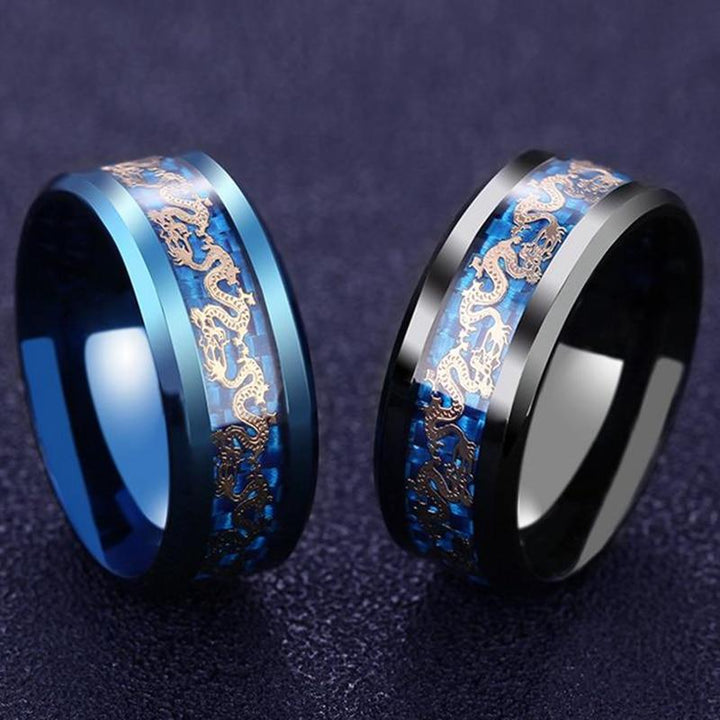 Unisex Drage Ring i Titan Stål - Keltisk Design