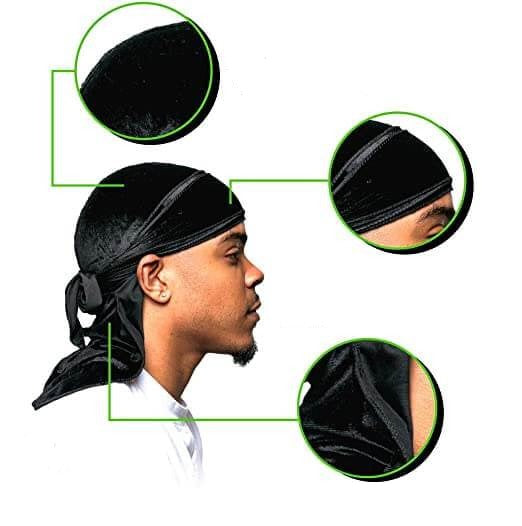 Unisex Premium Fløyel Durag for Hårstyling og Bølger