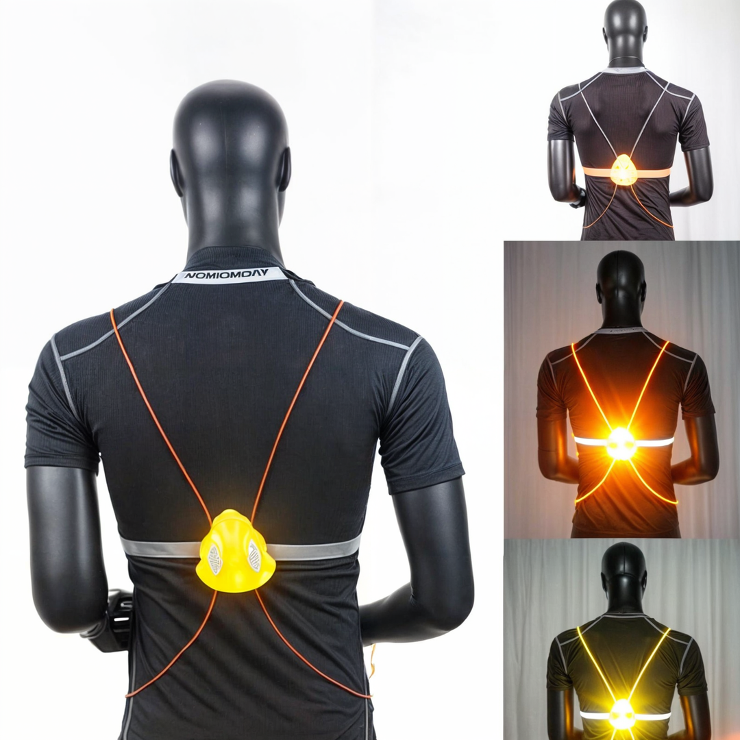 Unisex LED Refleksvest for Maksimal Synlighet og Sikkerhet i Mørket