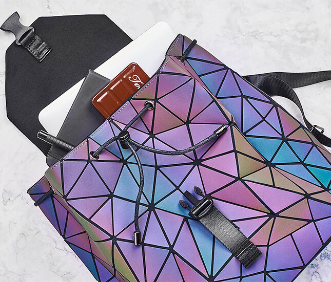 Unisex Lysende Geometrisk Ryggsekk