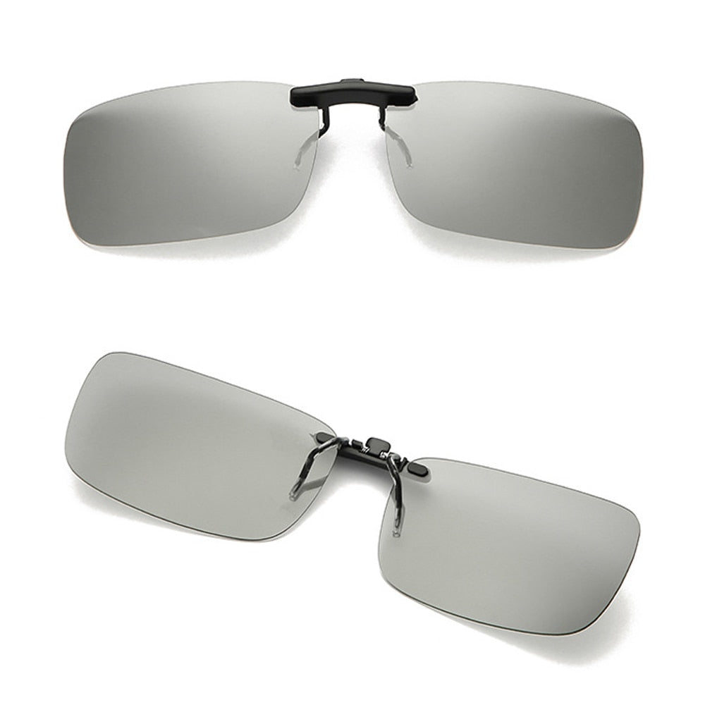 Unisex polariserte klips-solbriller for forbedret syn