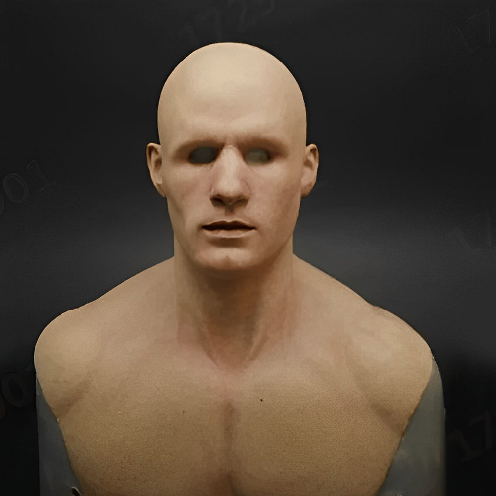 Unisex Realistisk Latexmaske med Bevægelig Mund til Cosplay