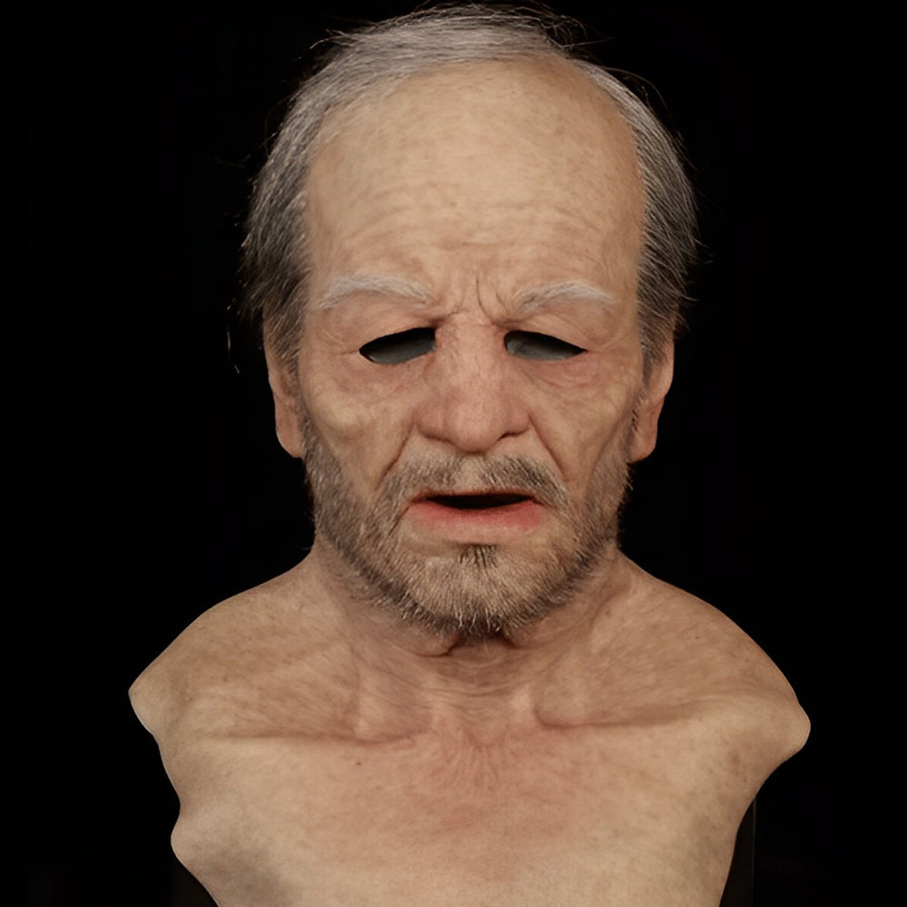 Unisex Realistisk Latexmaske med Bevægelig Mund til Cosplay