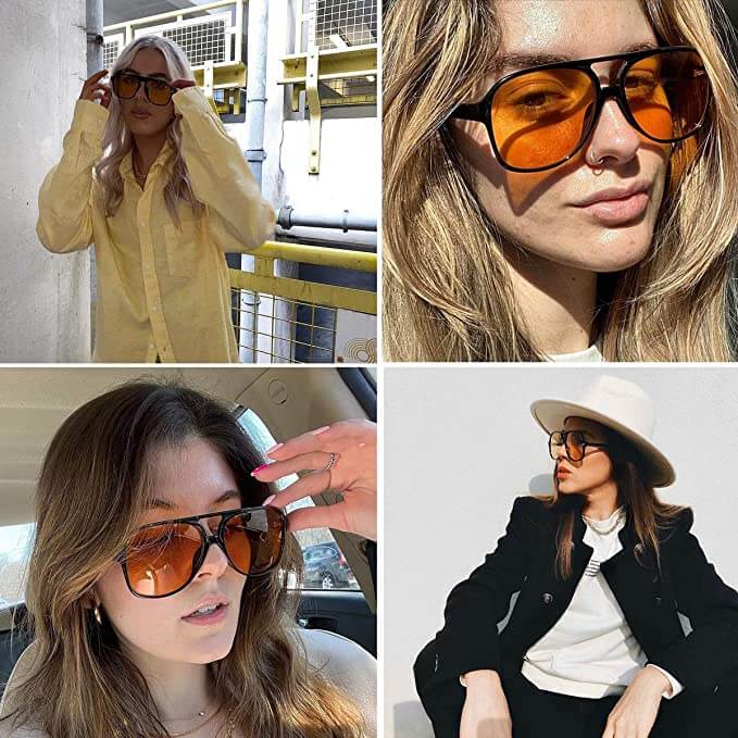 Unisex Retro Aviator Solbriller med UV400 Beskyttelse