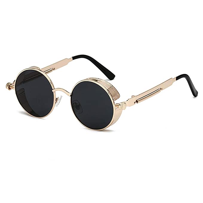 Unisex Retro Runde Solbriller med UV400 Beskyttelse