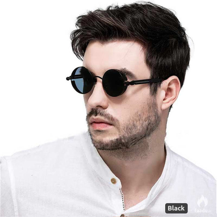 Unisex Retro Runde Solbriller med UV400 Beskyttelse