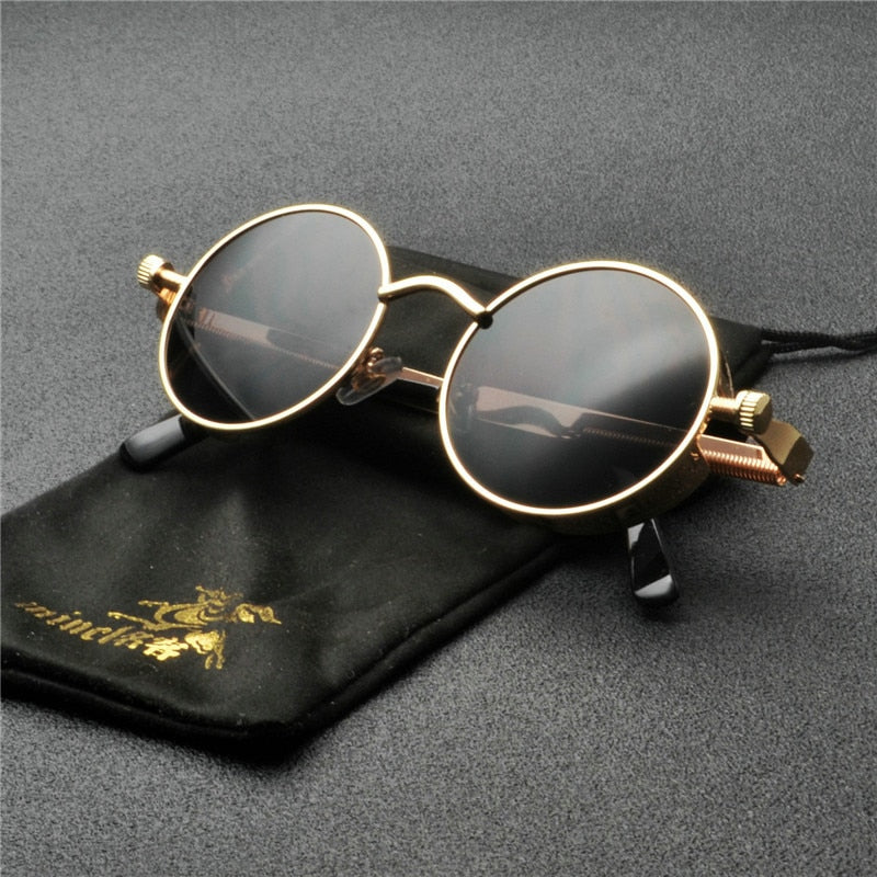 Unisex Retro Runde Solbriller med UV400 Beskyttelse
