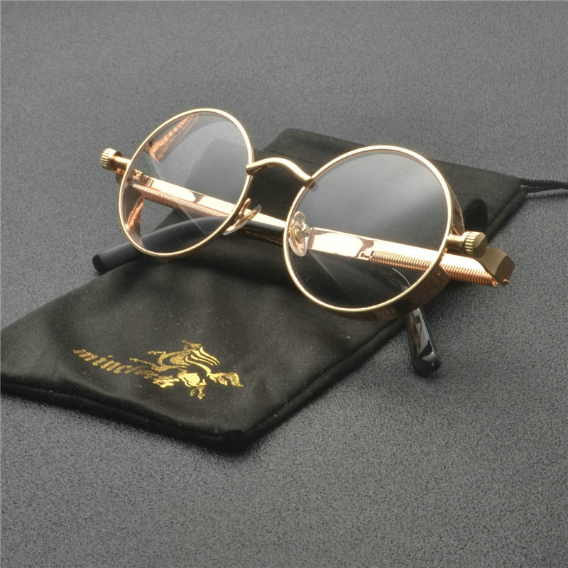 Unisex Retro Runde Solbriller med UV400 Beskyttelse