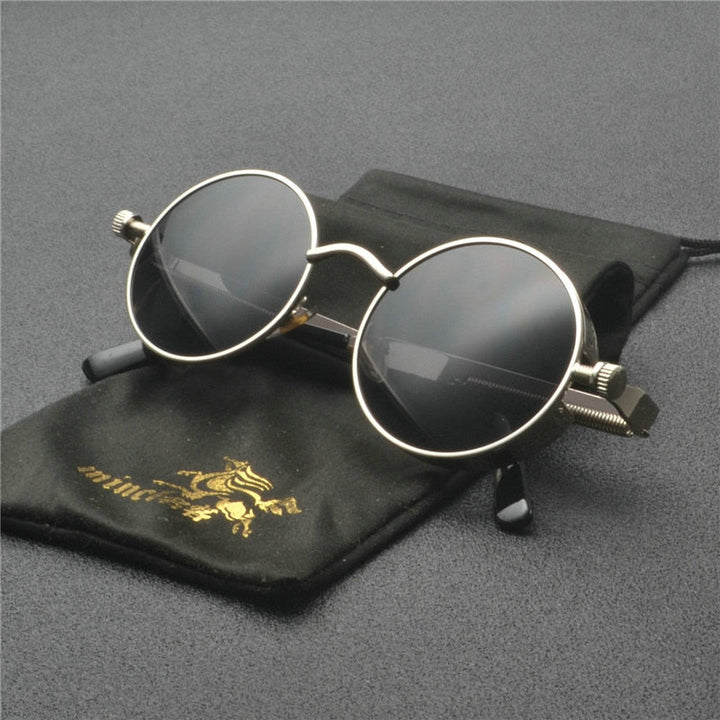 Unisex Retro Runde Solbriller med UV400 Beskyttelse