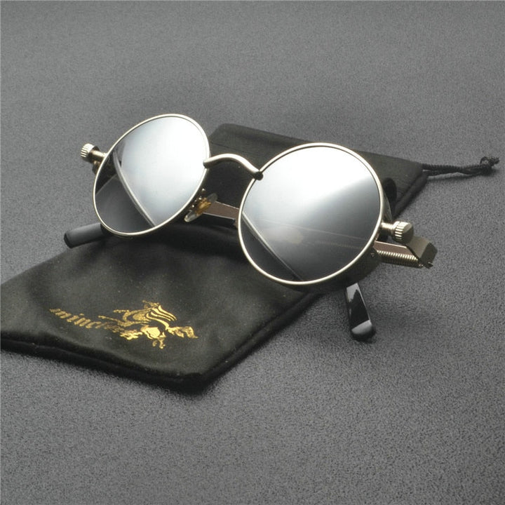 Unisex Retro Runde Solbriller med UV400 Beskyttelse