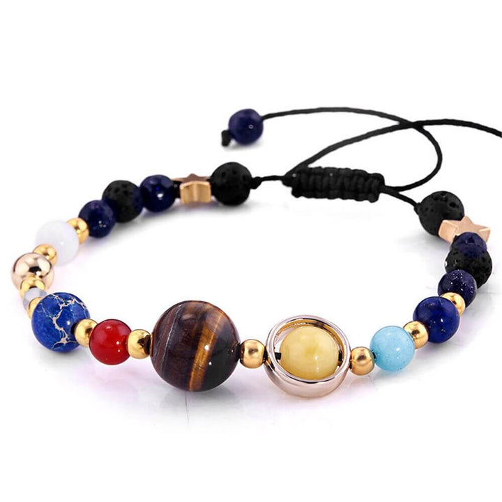 Unisex Solsystem Armbånd med Natursteiner