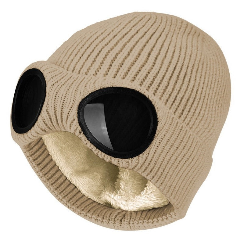 Unisex Strikket Lue med Briller
