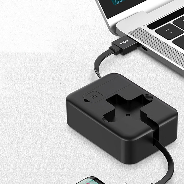 Universal 3-i-1 Teleskopisk Ladekabel med Telefonholder