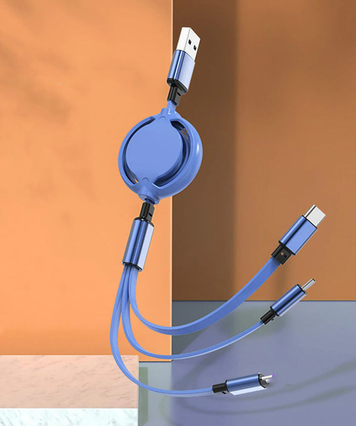 Universal Uttrekkbar Ladekabel med Rask Lading og Beskyttelse