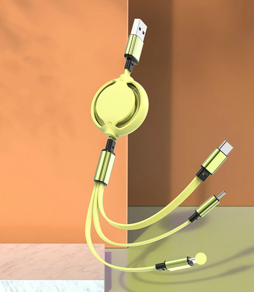Universal Uttrekkbar Ladekabel med Rask Lading og Beskyttelse