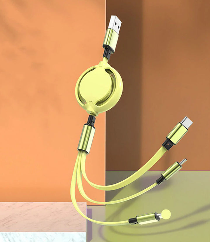Universal Uttrekkbar Ladekabel med Rask Lading og Beskyttelse