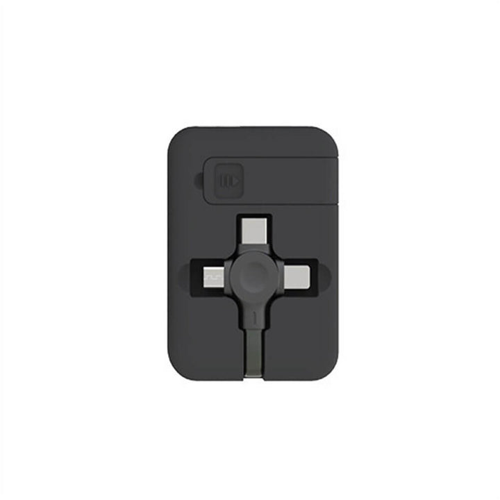 Universell 3-i-1 Uttrekkbar Ladekabel med Telefonstativ
