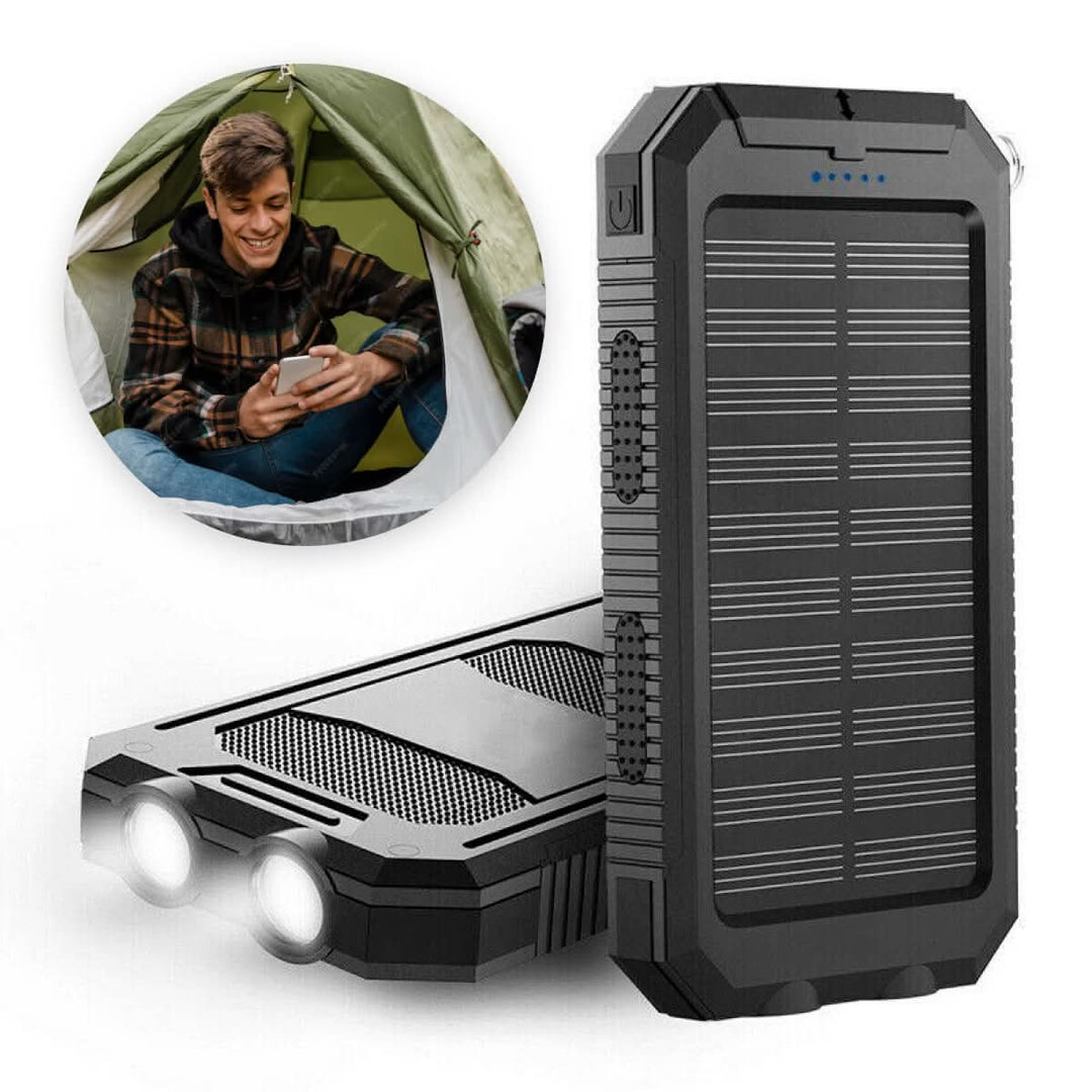 Vanntett Power Bank med Solcellelading for Utendørsbruk