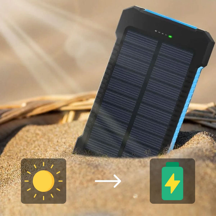 Vanntett Power Bank med Solcellelading for Utendørsbruk
