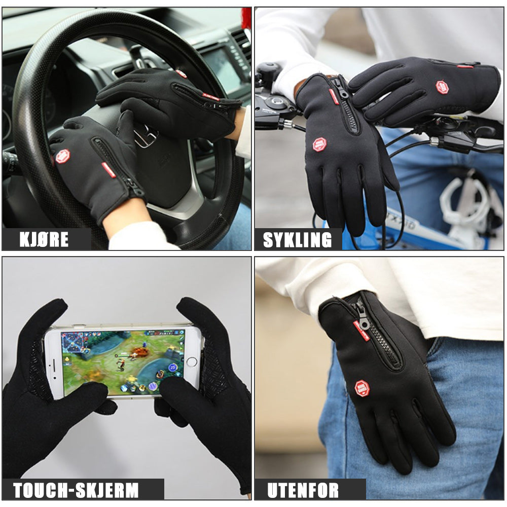 Unisex Vandtætte Vinterhandsker med Touch-fingerspidser