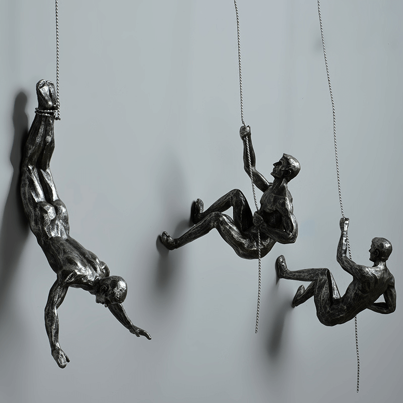 Veggdekorasjon Klatrende Figurer – Moderne Kunstsett