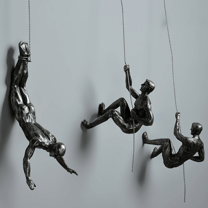 Veggdekorasjon Klatrende Figurer – Moderne Kunstsett