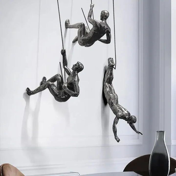 Veggdekorasjon Klatrende Figurer – Moderne Kunstsett