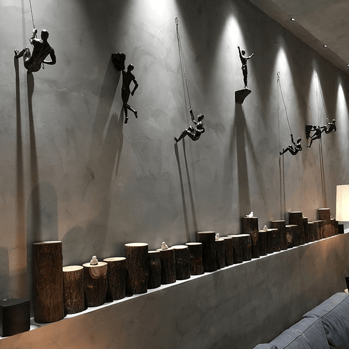 Veggdekorasjon Klatrende Figurer – Moderne Kunstsett