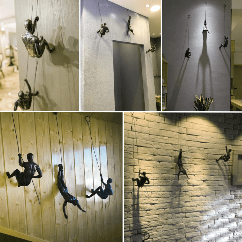 Veggdekorasjon Klatrende Figurer – Moderne Kunstsett