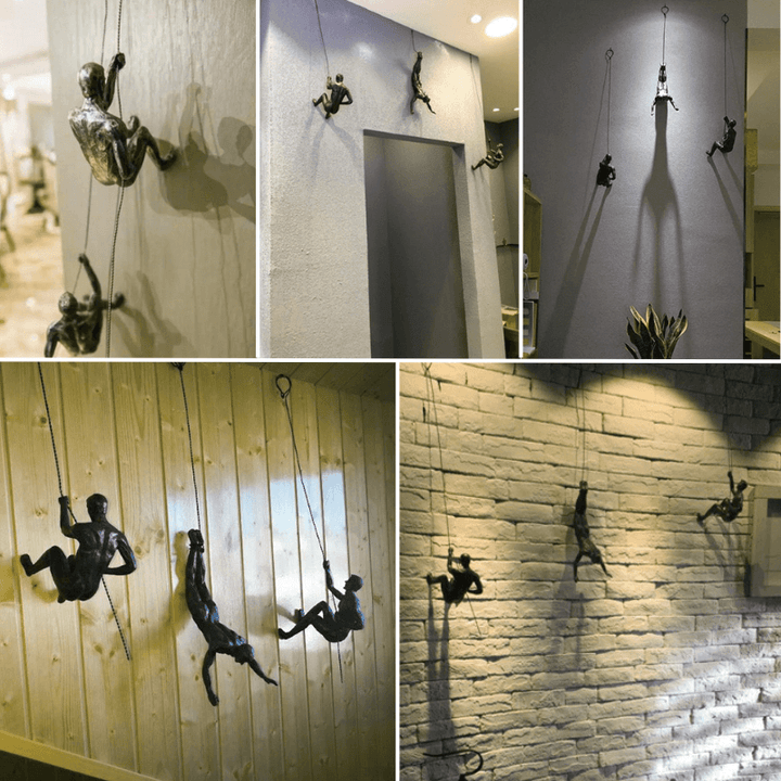 Veggdekorasjon Klatrende Figurer – Moderne Kunstsett