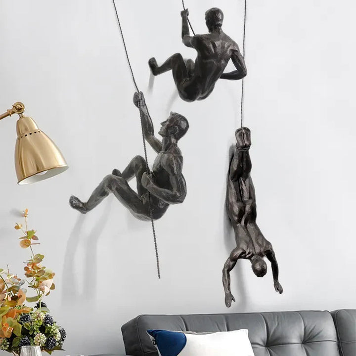 Veggdekorasjon Klatrende Figurer – Moderne Kunstsett