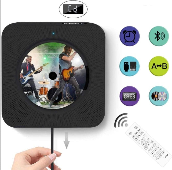 Multifunksjonell Veggmontert CD-Spiller med Bluetooth