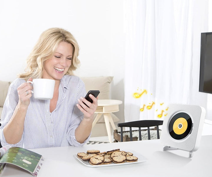 Multifunksjonell Veggmontert CD-Spiller med Bluetooth