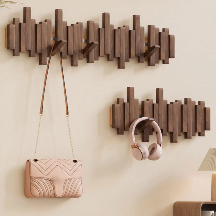Elegant Veggmontert Kleshenger med Sammenleggbare Magnetiske Kroker