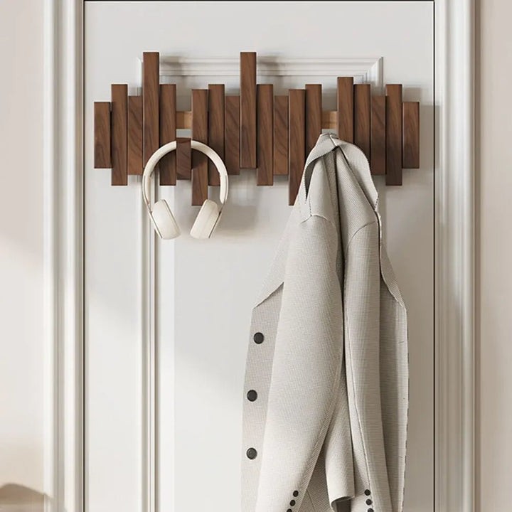 Elegant Veggmontert Kleshenger med Sammenleggbare Magnetiske Kroker
