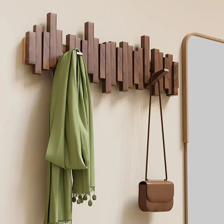 Elegant Veggmontert Kleshenger med Sammenleggbare Magnetiske Kroker