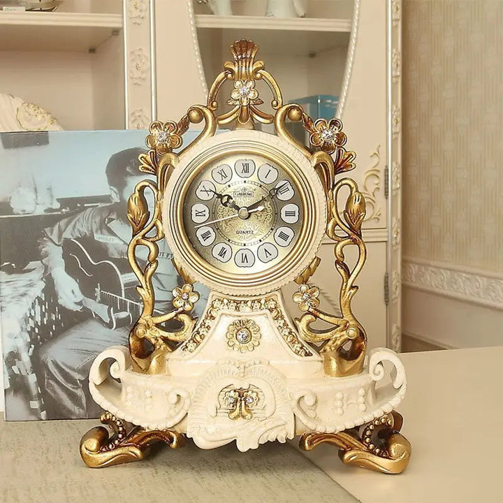 Dekorativ Skrivebordsklokke i Viktoriansk Stil