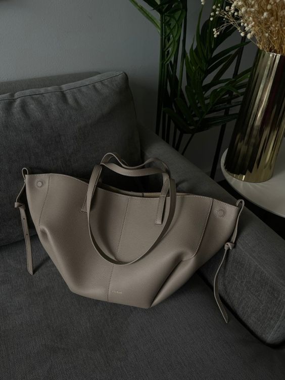 Dame Vintage Tote Bag med Sikker Lukning og Skulderremme